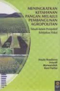 Meningkatkan Ketahanan Pangan Melalui Pembangunan Agropolitan: Telaah dalam perspektif Kebijakan fiskal